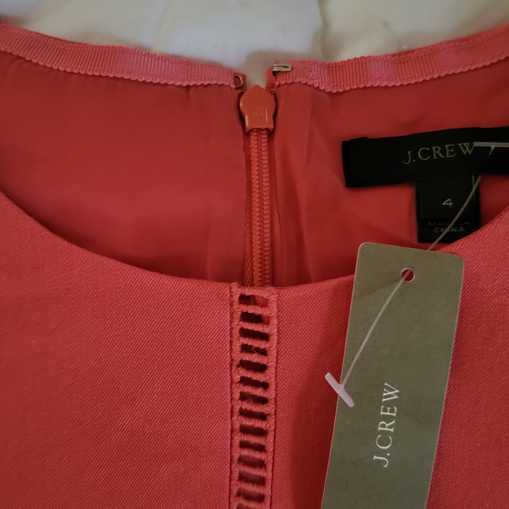 J.Crew dress linen orange size 4nwt - Picture 8 of 16
